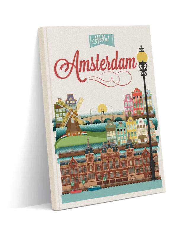 Amsterdam Kanvas defter - basmatik.com