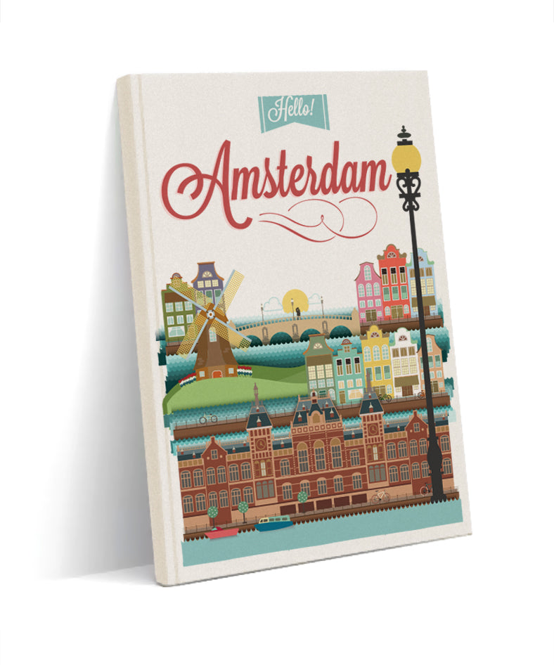 Amsterdam Kanvas defter - basmatik.com