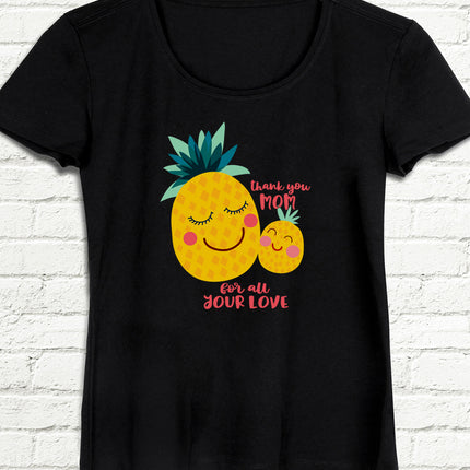 Thank you mom siyah tişört - basmatik.com