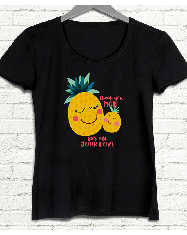 Thank you mom siyah tişört - basmatik.com