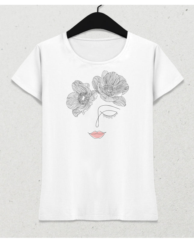 Anemon kadın tişört - basmatik.com