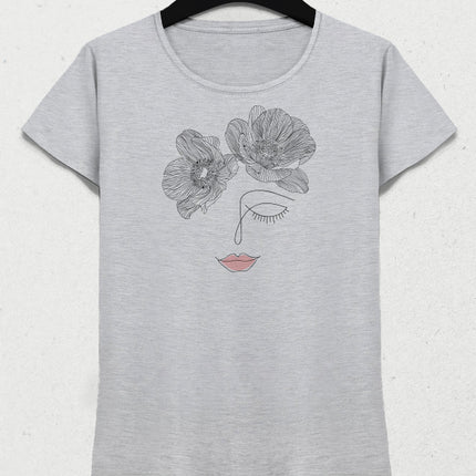 Anemon kadın tişört - basmatik.com