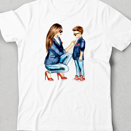 Anne ve oğlu anneler günü çocuk tişört - basmatik.com