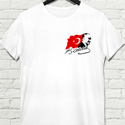 Atatürk 02 Beyaz Erkek tshirt - basmatik.com
