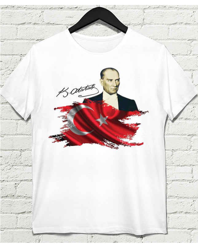 Atatürk 03 Beyaz Erkek tshirt - basmatik.com