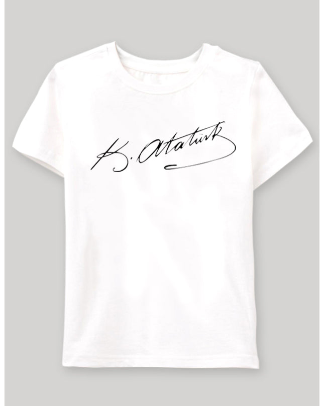 Atatürk imza Çocuk tshirt - basmatik.com