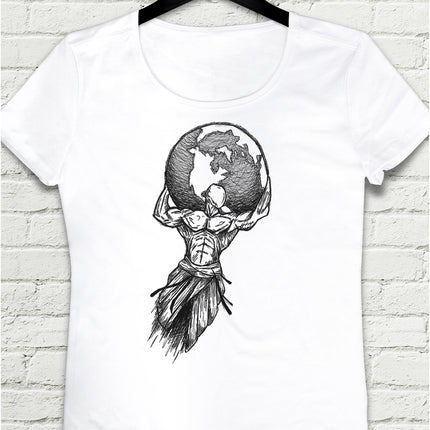 Atlas Beyaz Tişört - basmatik.com