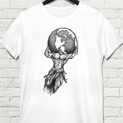 Atlas Beyaz Tişört - basmatik.com