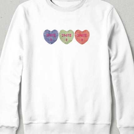 Valentine's V, Kalpli Slogan Sweatshirt