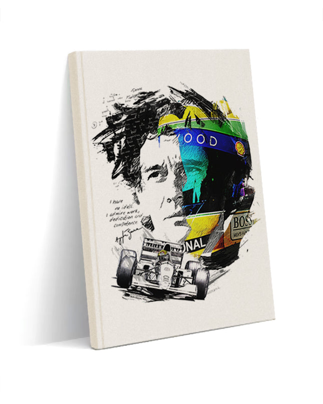 Ayrton Senna kanvas defter - basmatik.com