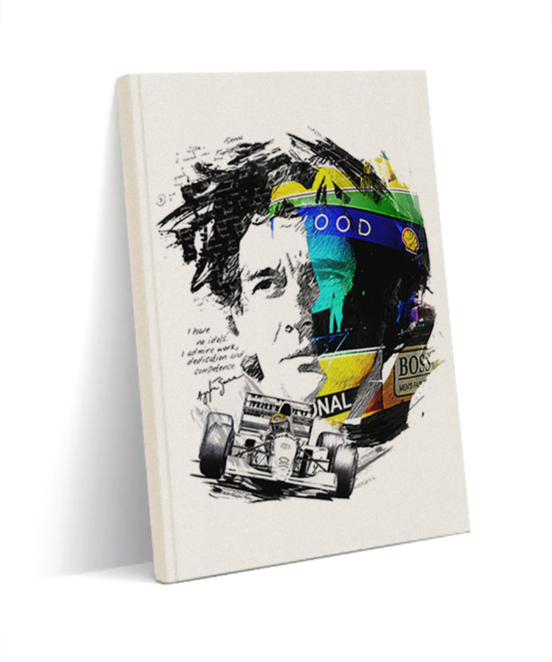 Ayrton Senna kanvas defter - basmatik.com