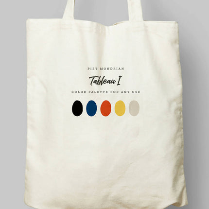 Mondrian, Tableau I Color Palette Cloth Bag