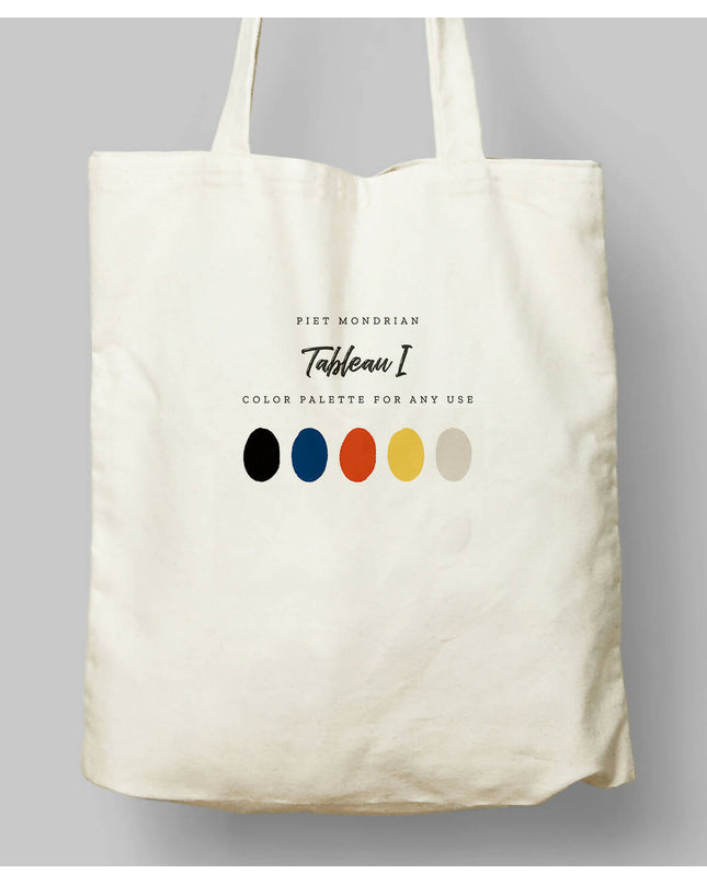 Mondrian, Tableau I Color Palette Cloth Bag