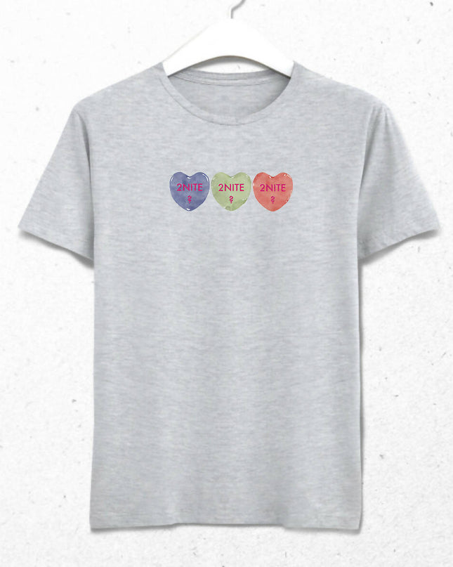 Valentine's V, Kalpli Slogan Erkek Tişört