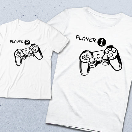 Baba ve çocuk player tişört seti - basmatik.com