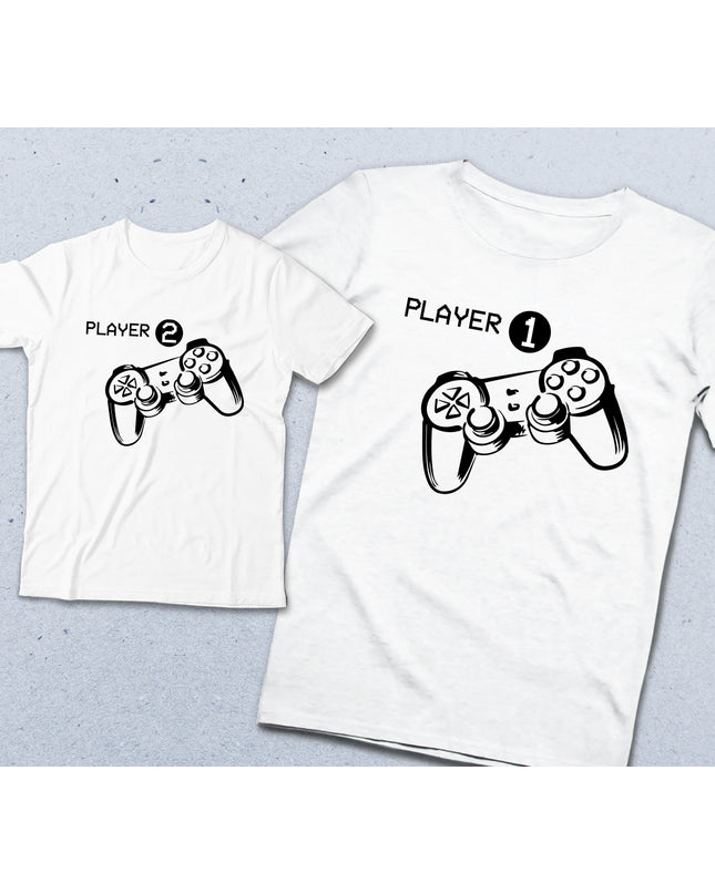 Baba ve çocuk player tişört seti - basmatik.com