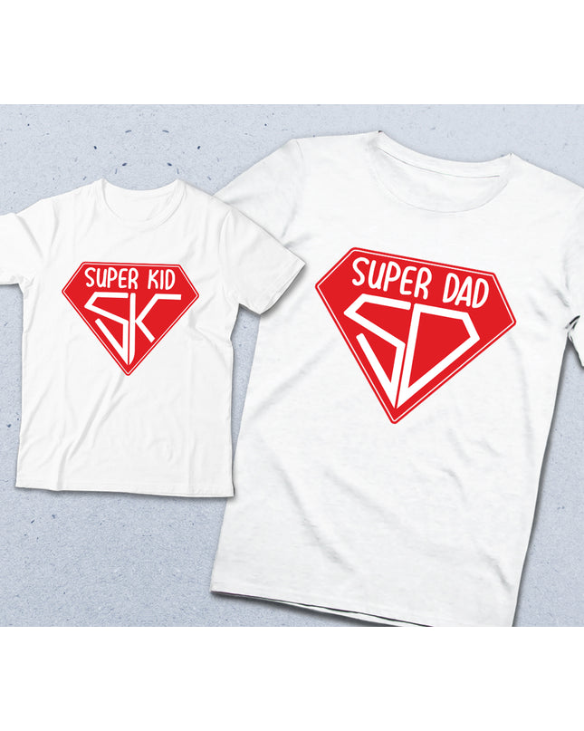 Baba ve çocuk super tişört seti - basmatik.com