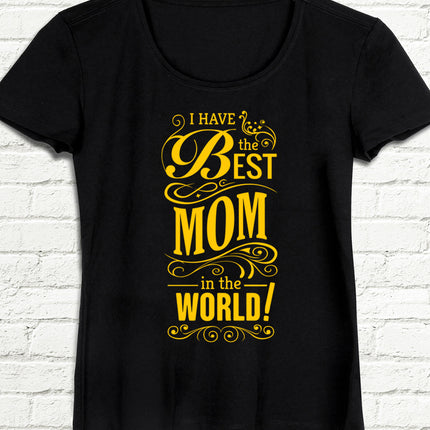 Best mom world siyah tişört - basmatik.com