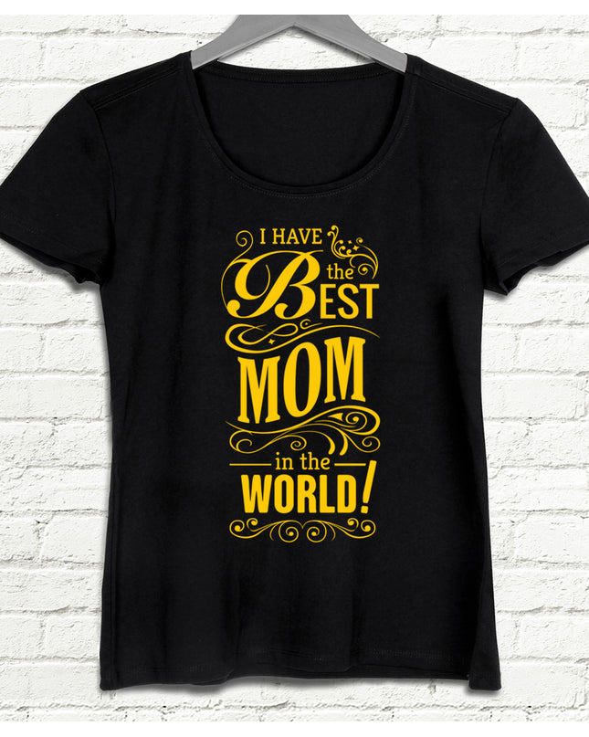 Best mom world siyah tişört - basmatik.com