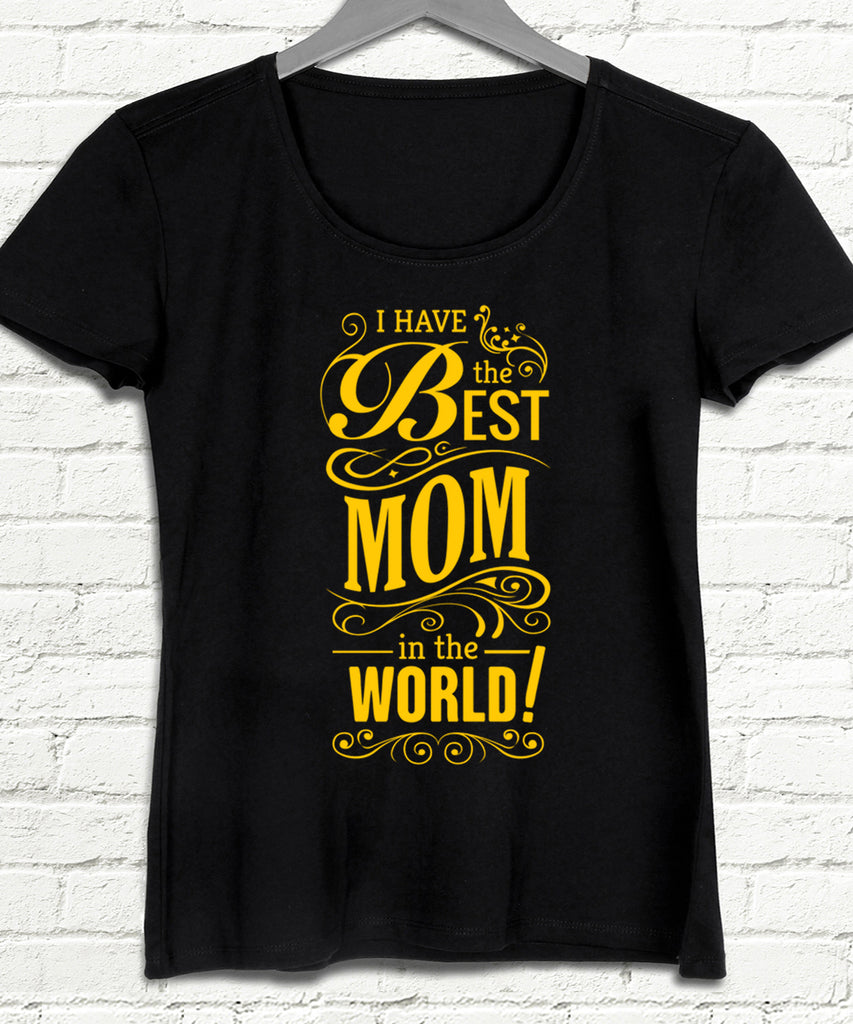 Best mom world siyah tişört - basmatik.com