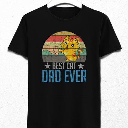 Best cat dad ever tişört - basmatik.com