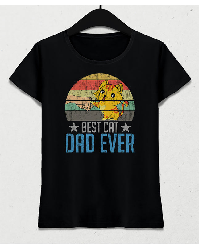 Best cat dad ever tişört - basmatik.com