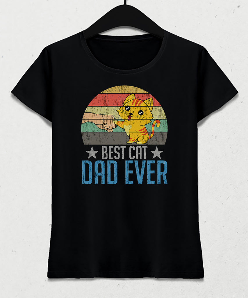 Best cat dad ever tişört - basmatik.com