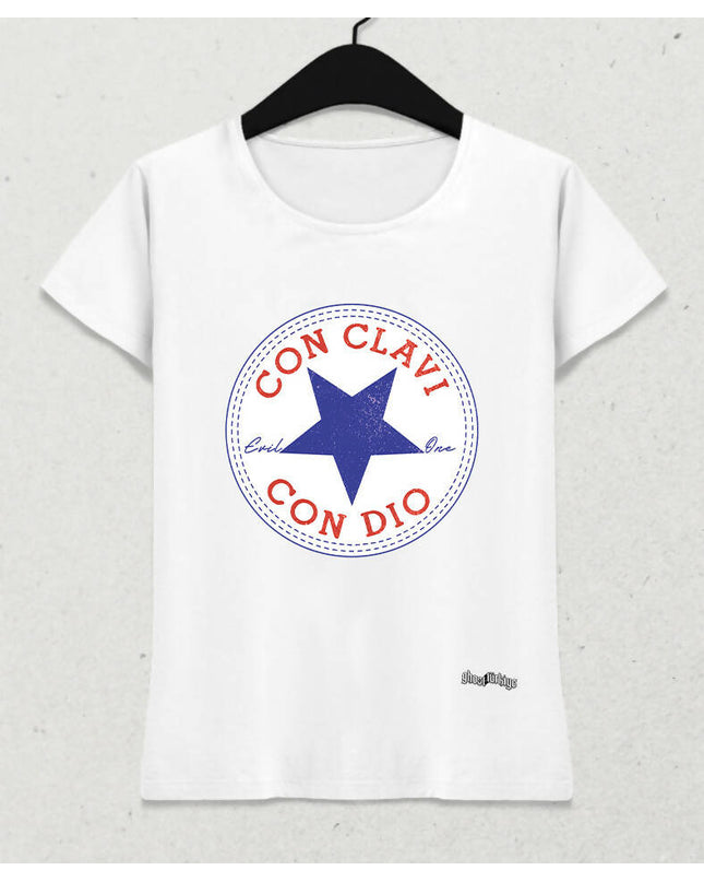 Con Clavi Con Dio Kadın Tişört