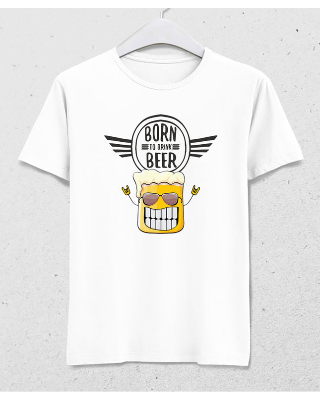 Born to beer tişört - basmatik.com