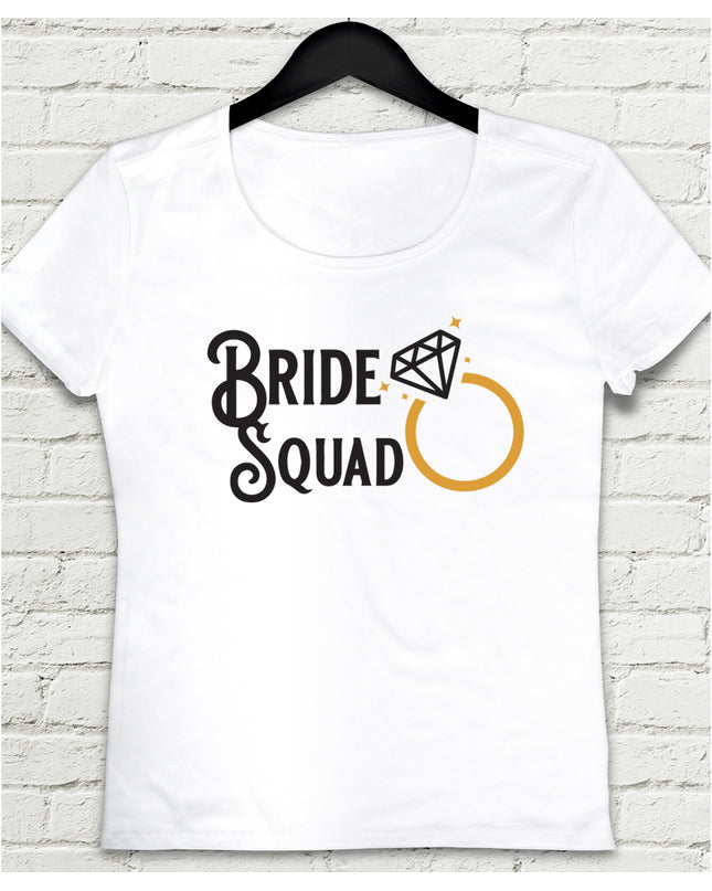 Bride squad ring kadın tişört - basmatik.com