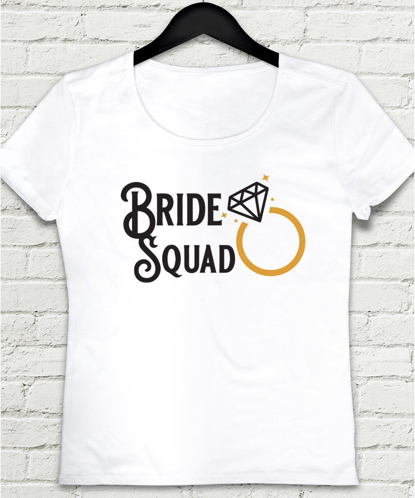 Bride squad ring kadın tişört - basmatik.com