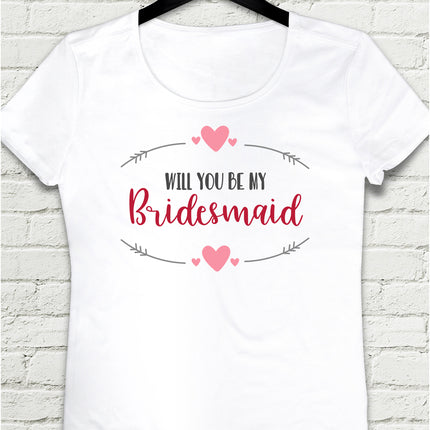 Bridesmaid beyaz kadın tişört - basmatik.com