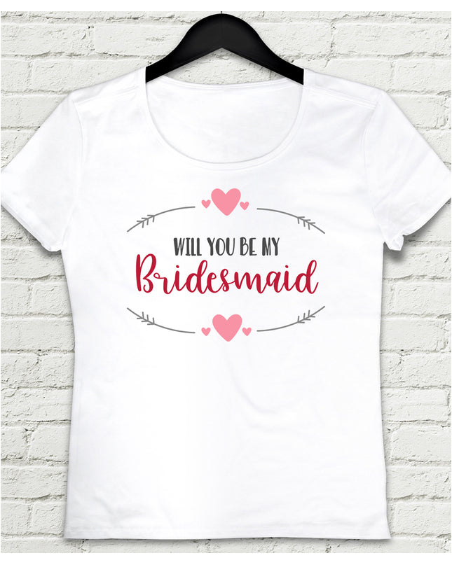 Bridesmaid beyaz kadın tişört - basmatik.com