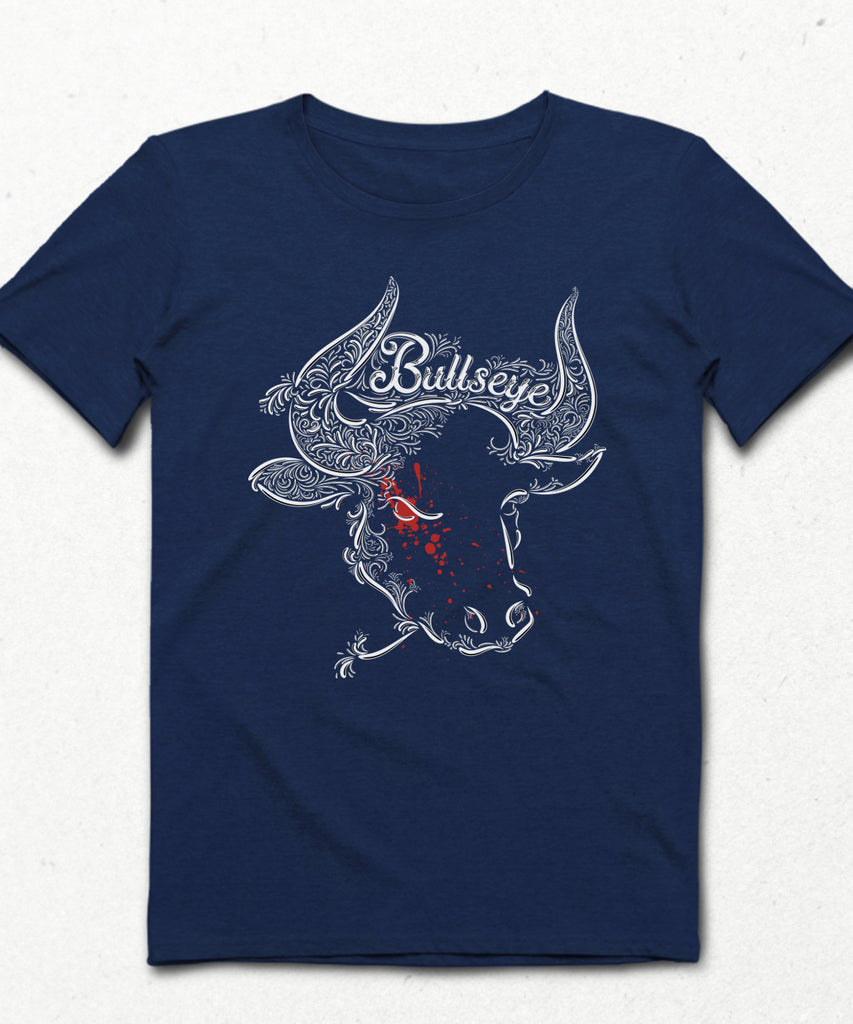 Bullseye indigo Erkek tişört - basmatik.com