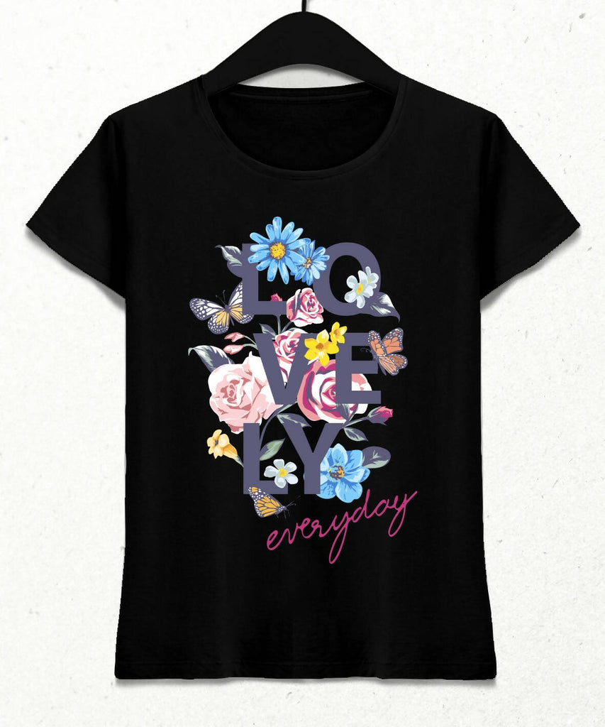 Lovely Everyday Kadın Streetwear Tasarım T-shirt