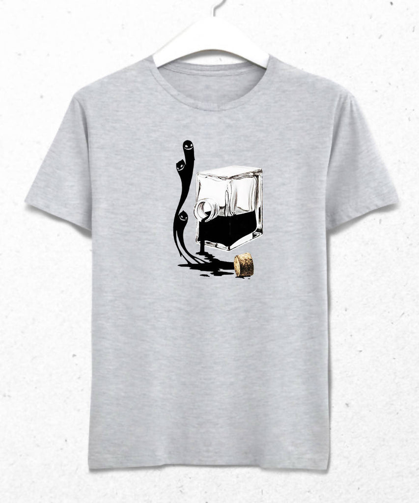 Ghost Erkek Gri Tişört - basmatik.com