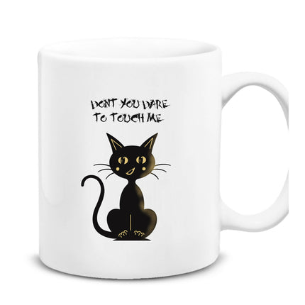 Don't Touch Me Black Cat Mug 