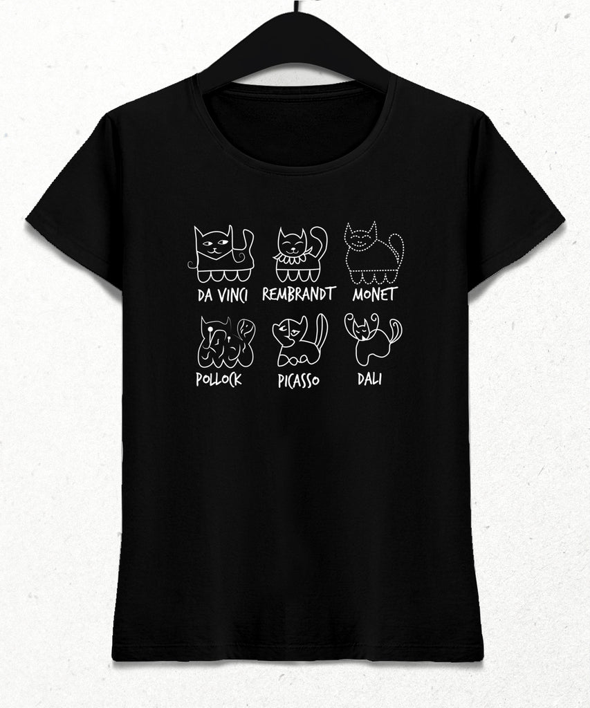 cat art women t-shirt