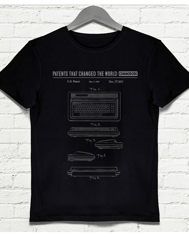 Commodore siyah Erkek tshirt - basmatik.com