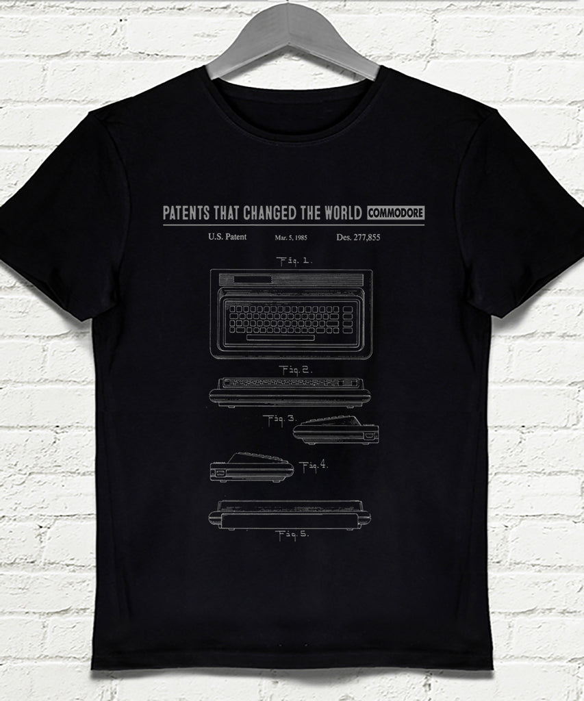 Commodore siyah Erkek tshirt - basmatik.com