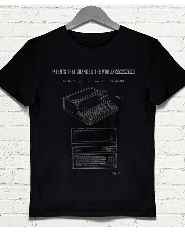 Computer siyah Erkek tshirt - basmatik.com