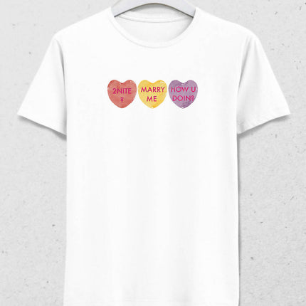 Valentine's III, Kalpli Slogan Erkek Tişört