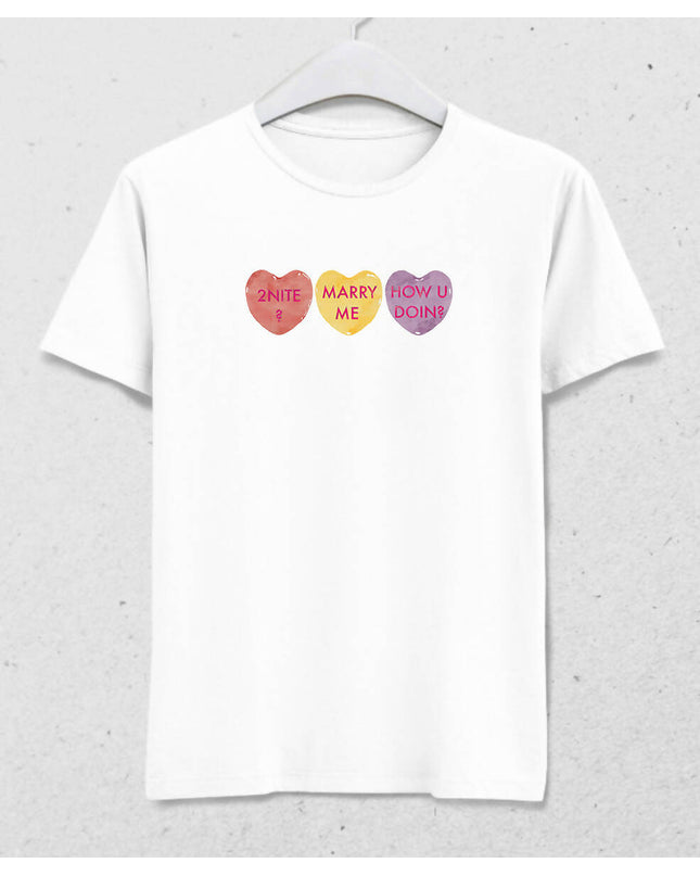 Valentine's III, Kalpli Slogan Erkek Tişört