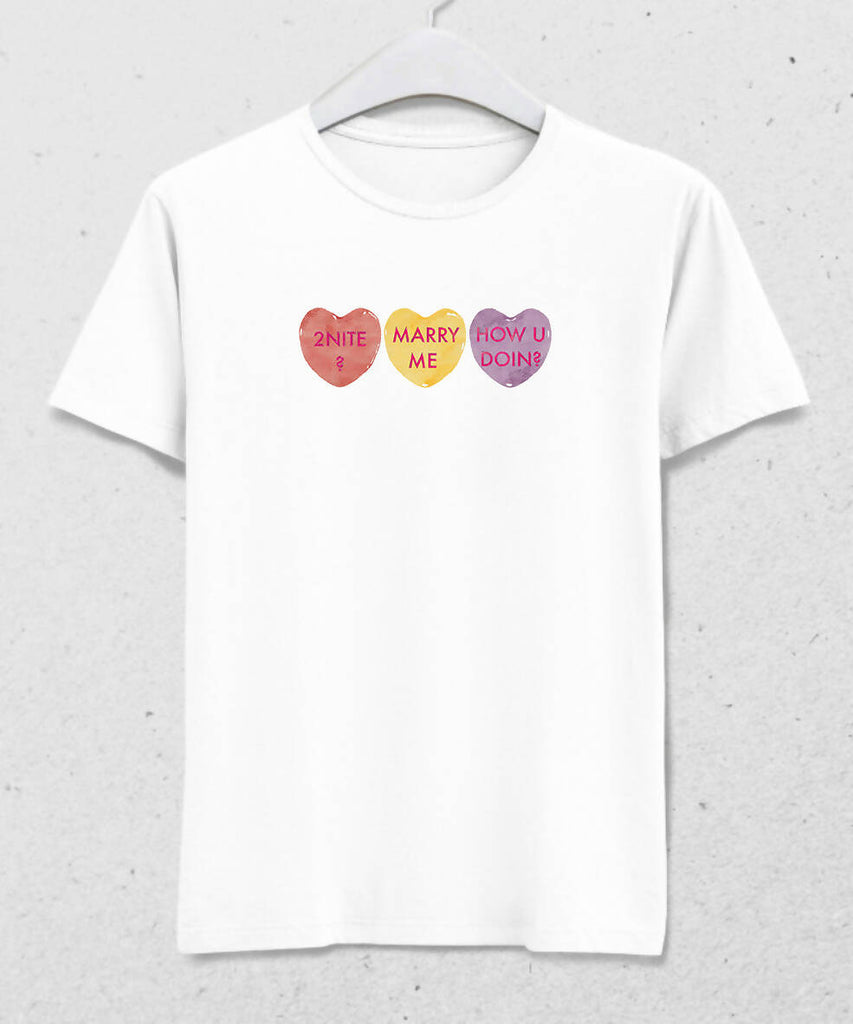 Valentine's III, Heart Slogan Men's T-Shirt