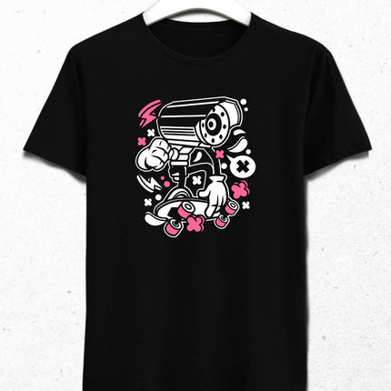Kaykaycı Kamera Karakter T-shirt