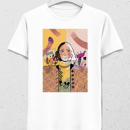 Confusion Beyaz Tişört - basmatik.com