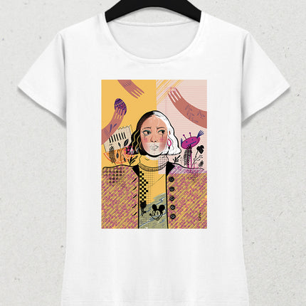 Confusion Beyaz Tişört - basmatik.com