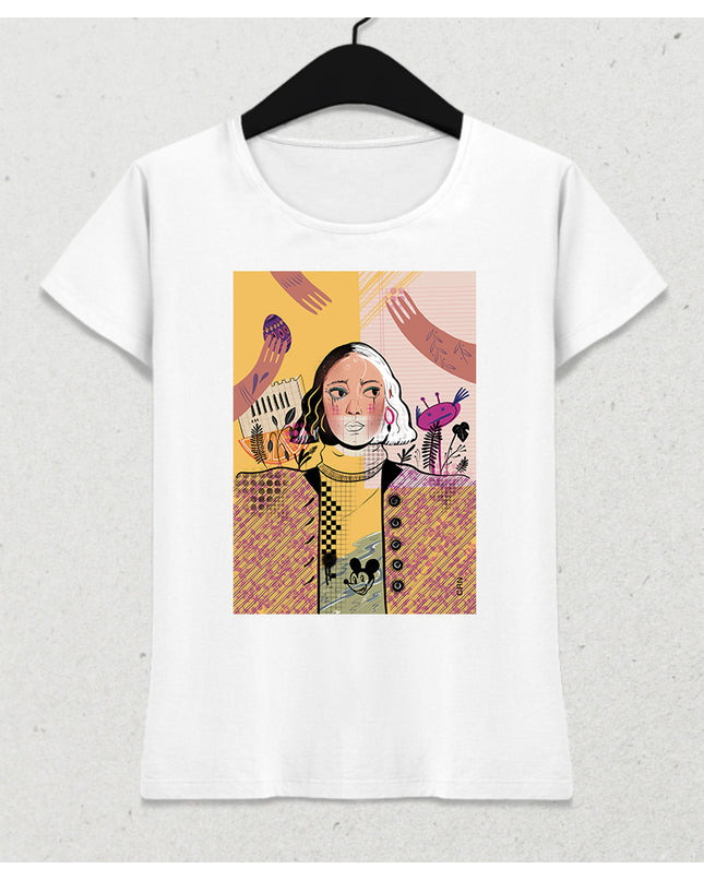 Confusion Beyaz Tişört - basmatik.com