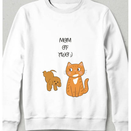 Mom of Two Patili Çocuklar Sweatshirt