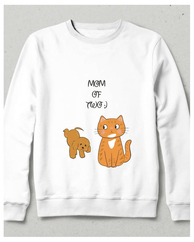 Mom of Two Patili Çocuklar Sweatshirt